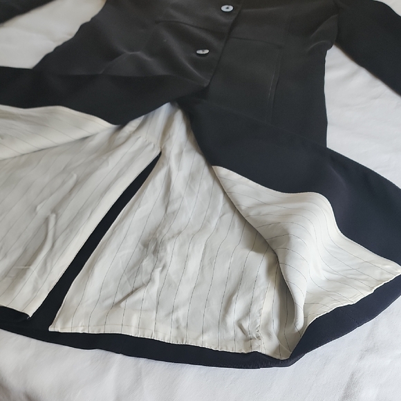 Via Spiga Midi trench coat Sz 2P Petite Stylish Silhouette button front timeless - Picture 10 of 11